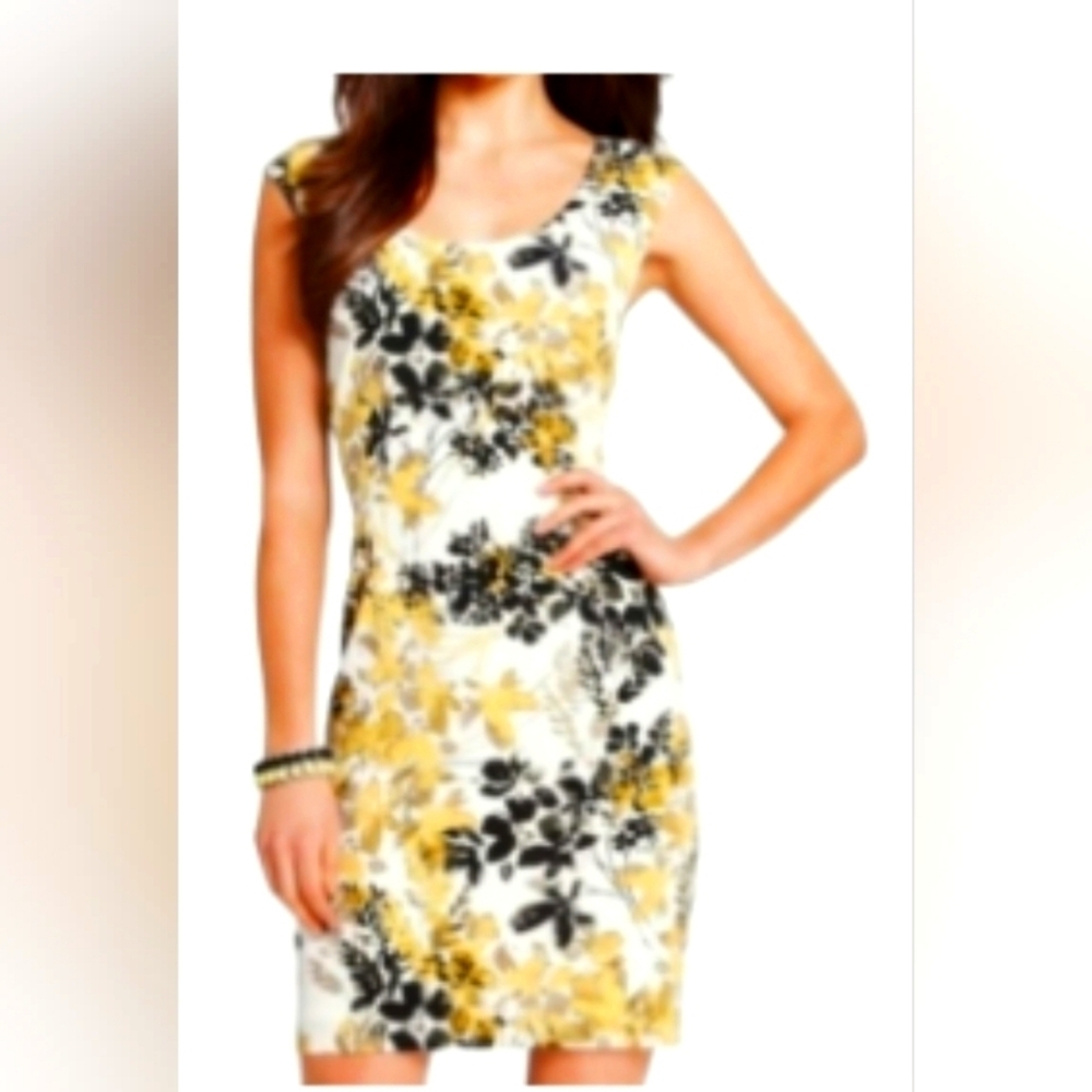 Ann Taylor Yellow Floral Dress Sz. 8 P